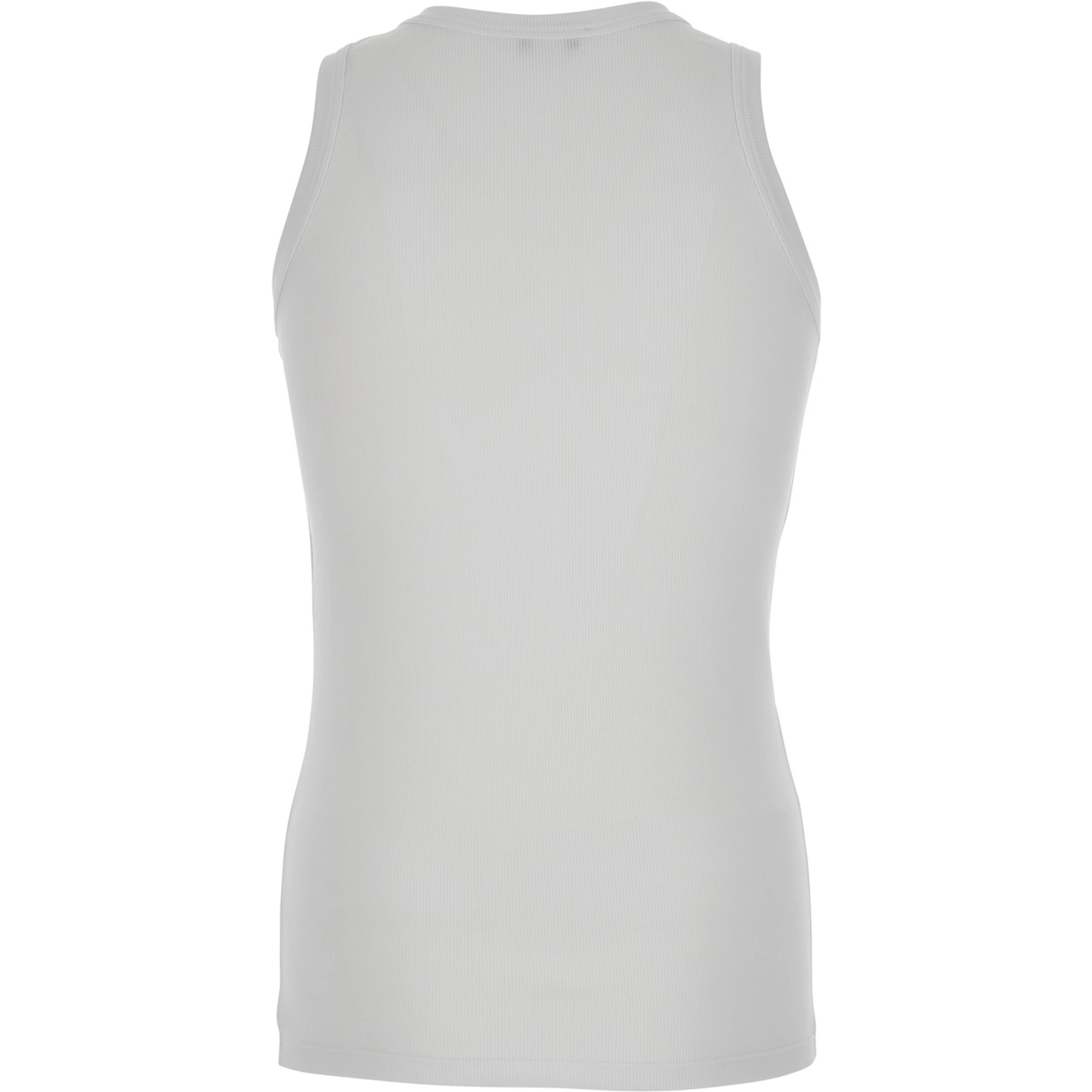White Top with Upside Down Skull Embroidery on the Front in Cotton Jersey Man