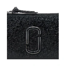 The Pochette Black Shoulder Bag with Removable Top Handle and Front Plaque in Leather Woman