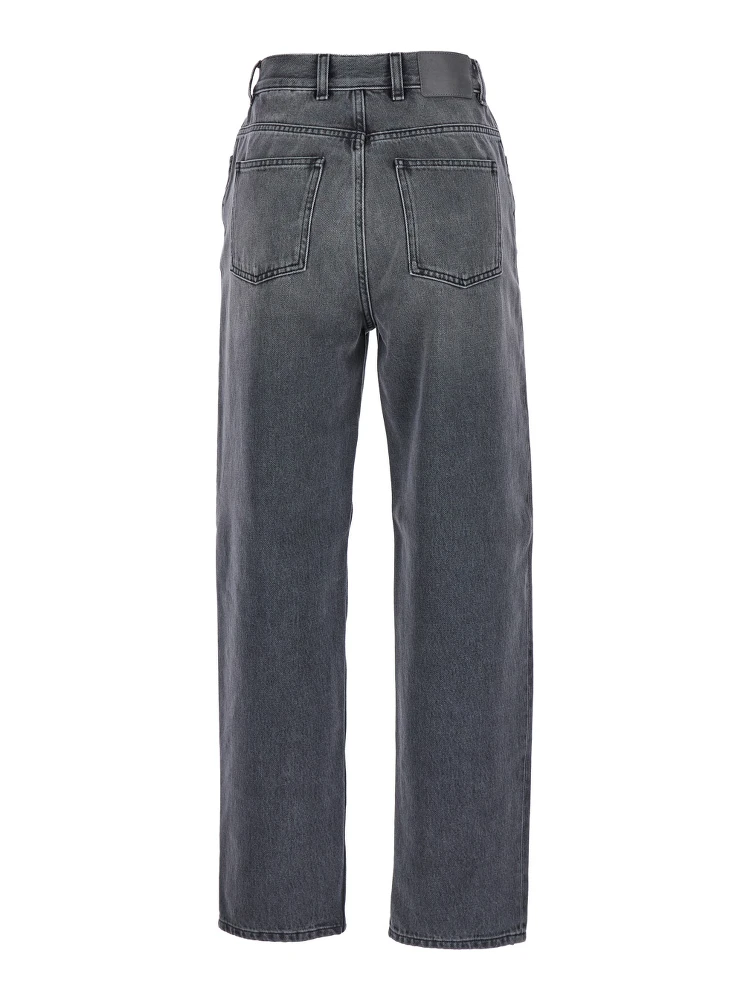 Grey Five-Pocket Jeans in Denim Woman alternative