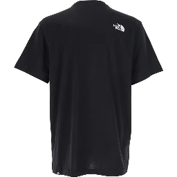 Black T-Shirt with Maxi Logo Printed on the Front and Back in Cotton Blend Man