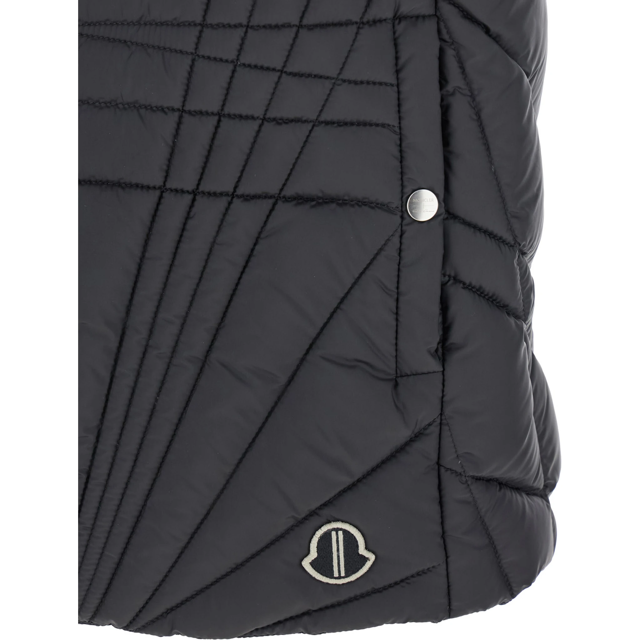 Megapenta Black Vest with Logo Detail on the Zip Puller and Logo Patch on the Front in Tech Fabric Woman