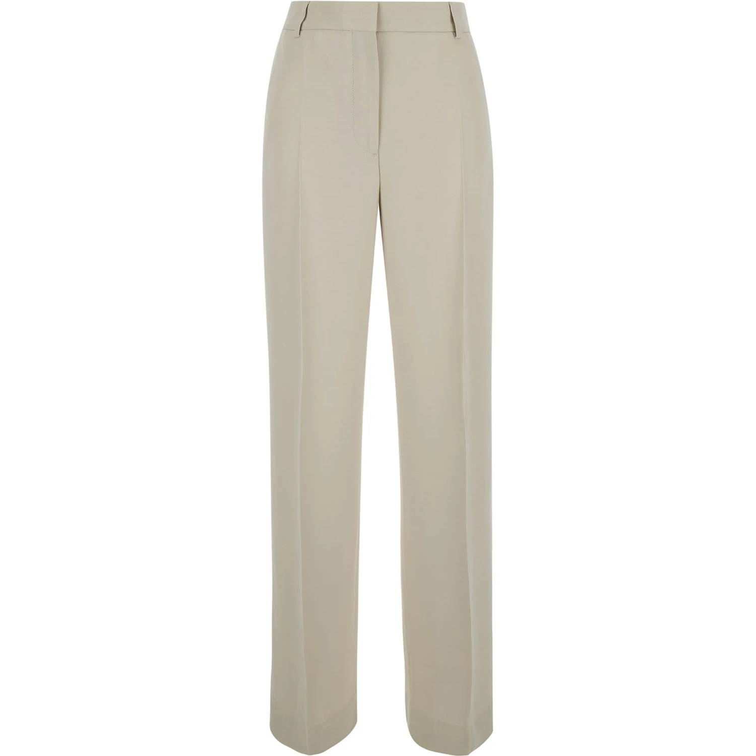 Beige Relaxes Tailored Trousers in Wool Blend Woman