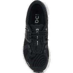 Cloud 6 Black Low Top Sneakers with Mesh Details and Logo on the Side in Tech Fabric Woman
