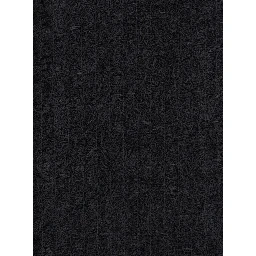 Black Turtleneck Dress with Fringes All-Over in Fabric Woman