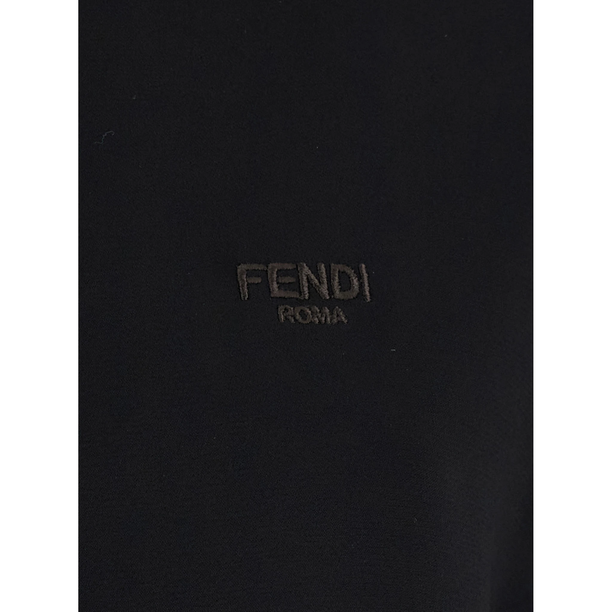 Black Polo Shirt with Classic Collar and Logo Lettering on the Front in Silk Woman