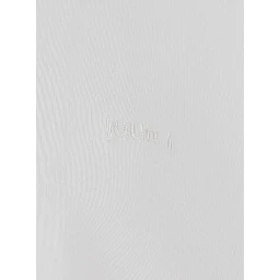 White T-shirt with Tone-on-Tone Logo Embroidered on the Front in Cotton Man