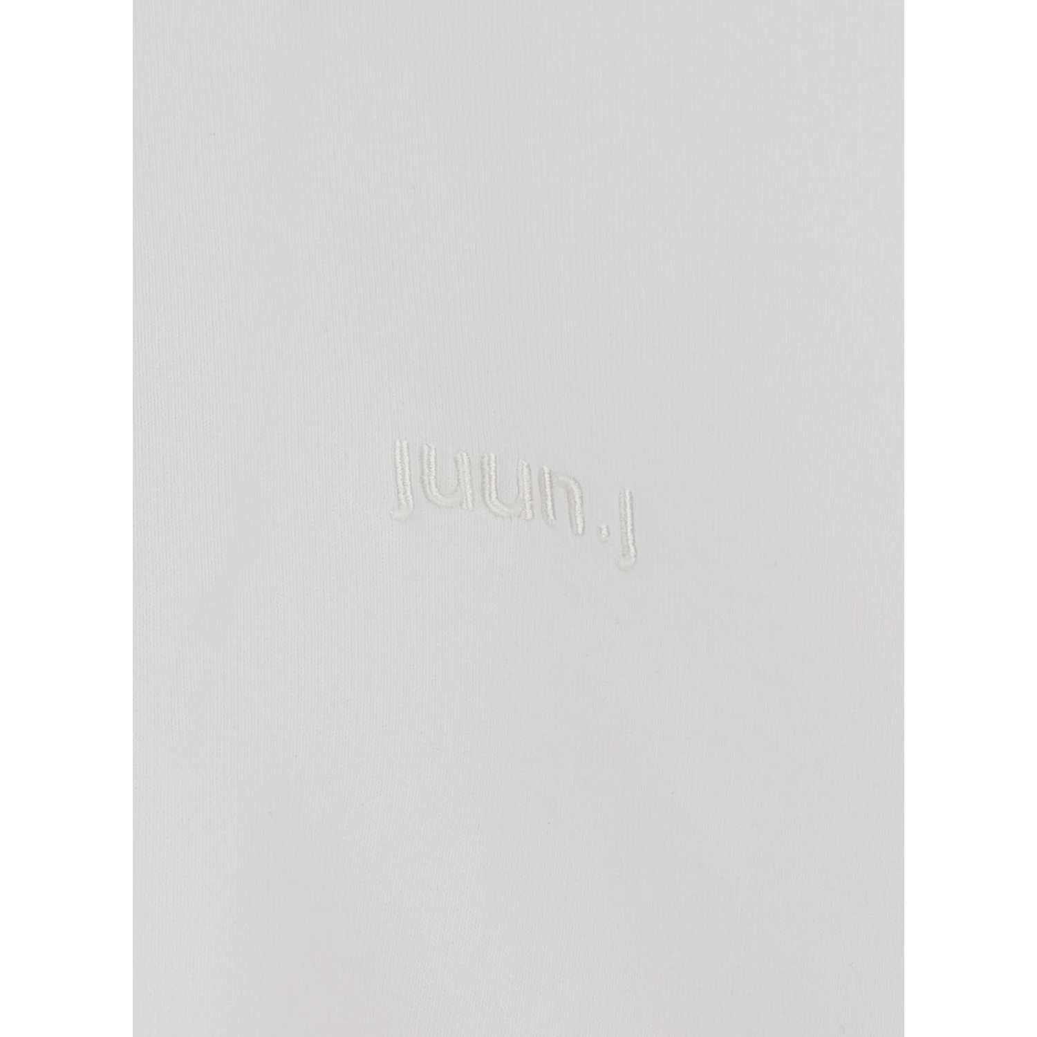 White T-shirt with Tone-on-Tone Logo Embroidered on the Front in Cotton Man