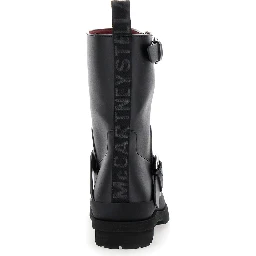 Trace Black Ankle Boots with Buckle in Tech Fabric Woman