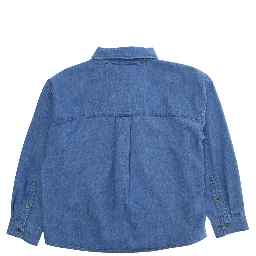 Blue Shirt with Embroidery on the Front in Denim Boy