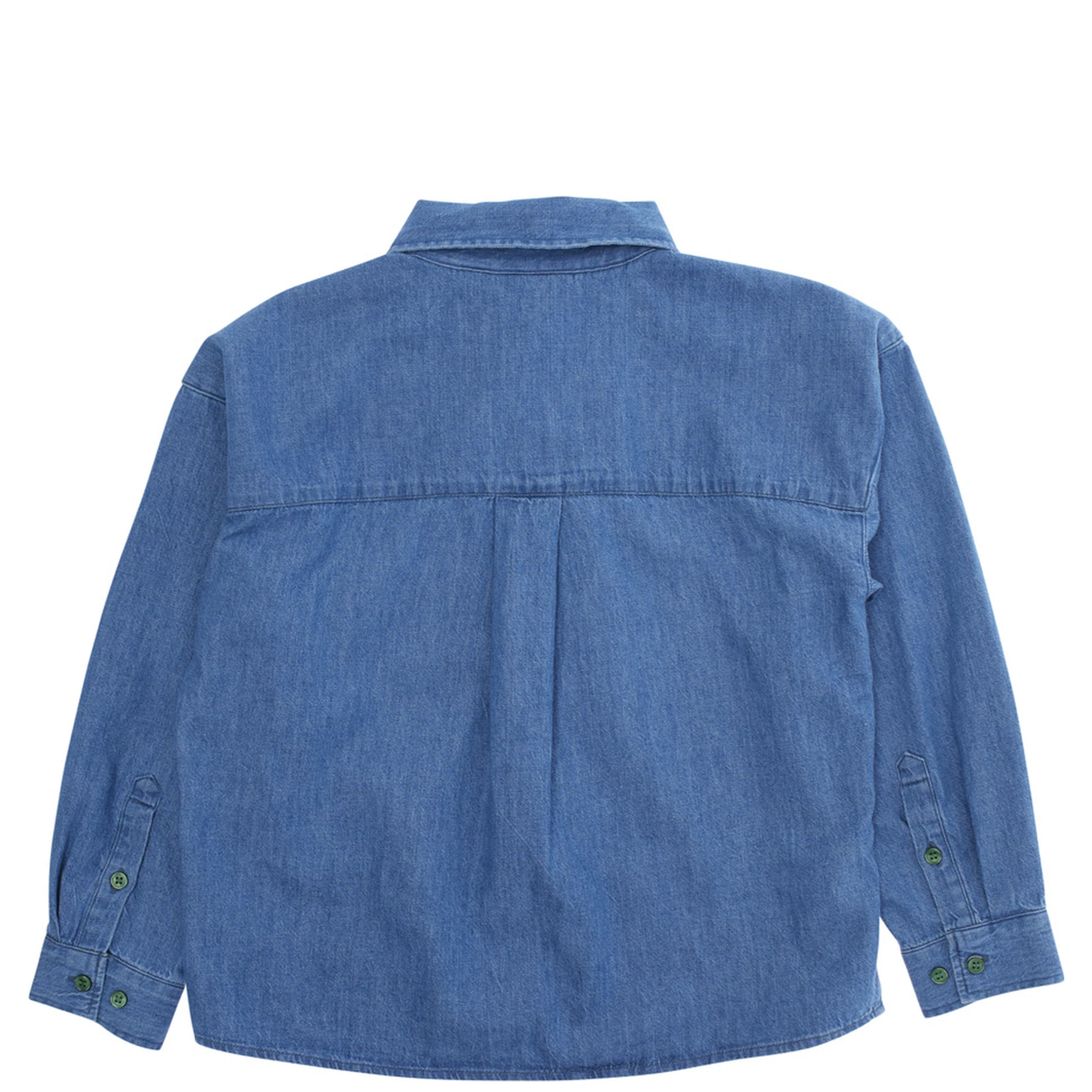 Blue Shirt with Embroidery on the Front in Denim Boy