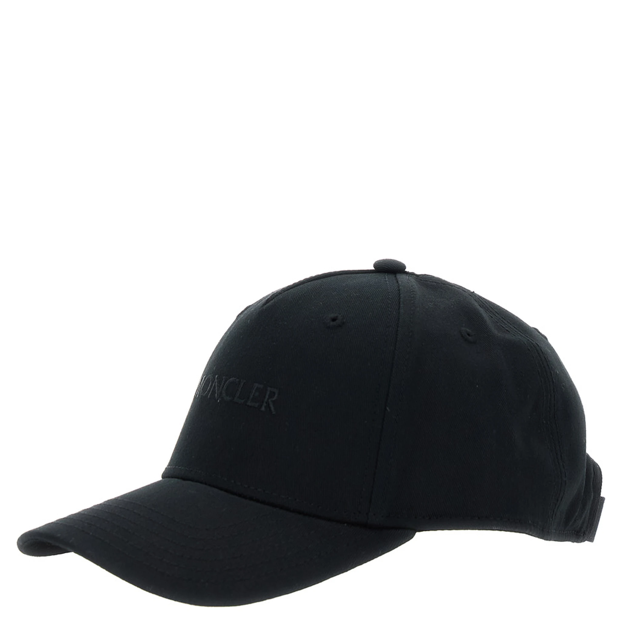 Black Baseball Cap with Tone on Tone Logo Print in Cotton Woman