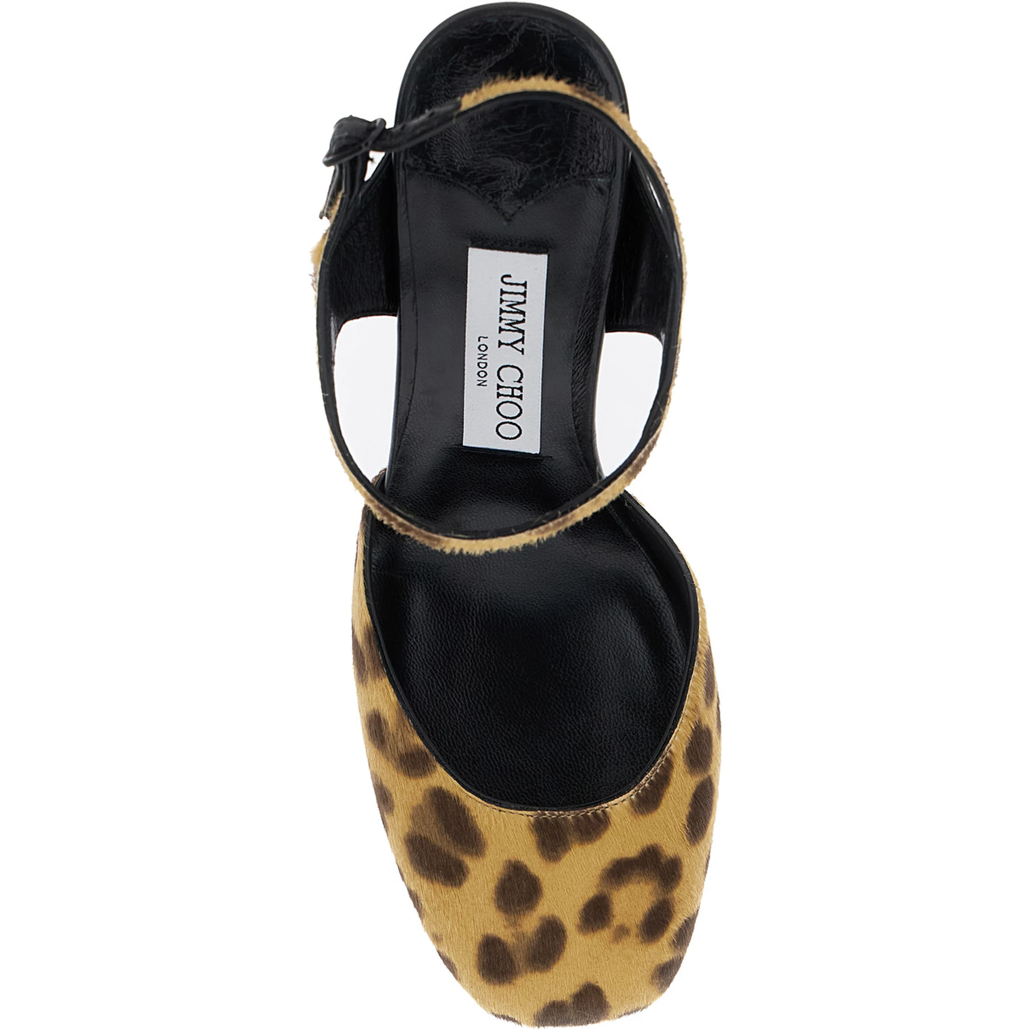 Pixie Brown Pumps with High Sculpted Heel and All-Over Leopard Print in Tech Fabric Woman