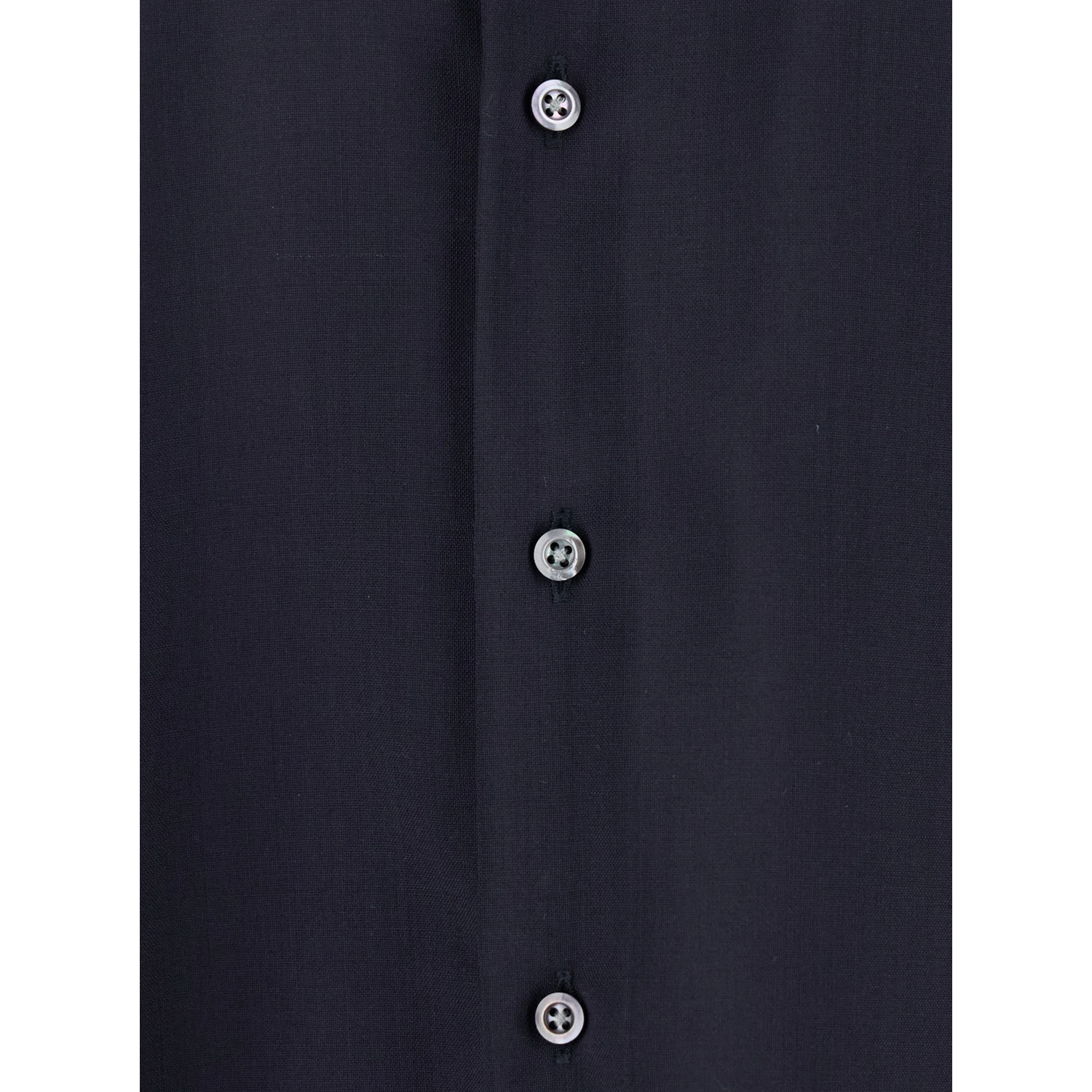 Blue Shirt with Classic Collar and Button Closure in Fabric Man