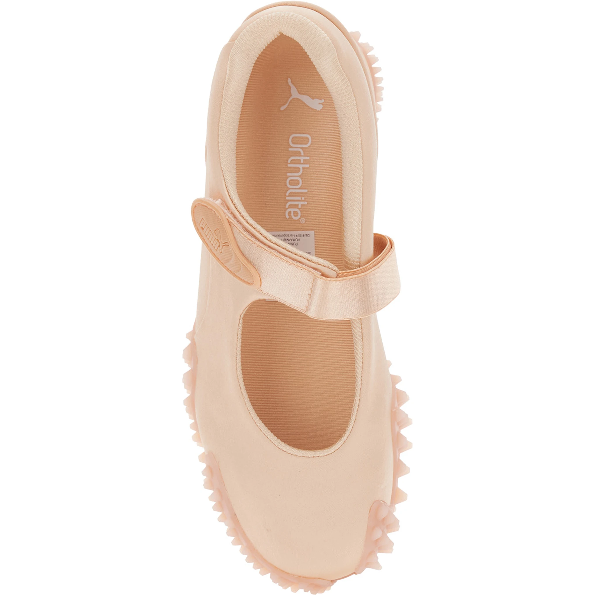 ‘Mostro’ Pink Flats with Tread Sole and Logo on the Back in Fabric Unisex