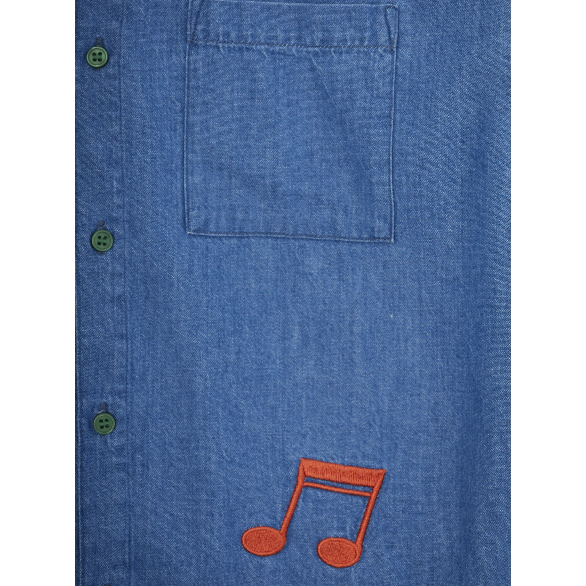 Blue Shirt with Embroidery on the Front in Denim Boy