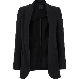 Black Open Jacket in Technical Fabric Woman