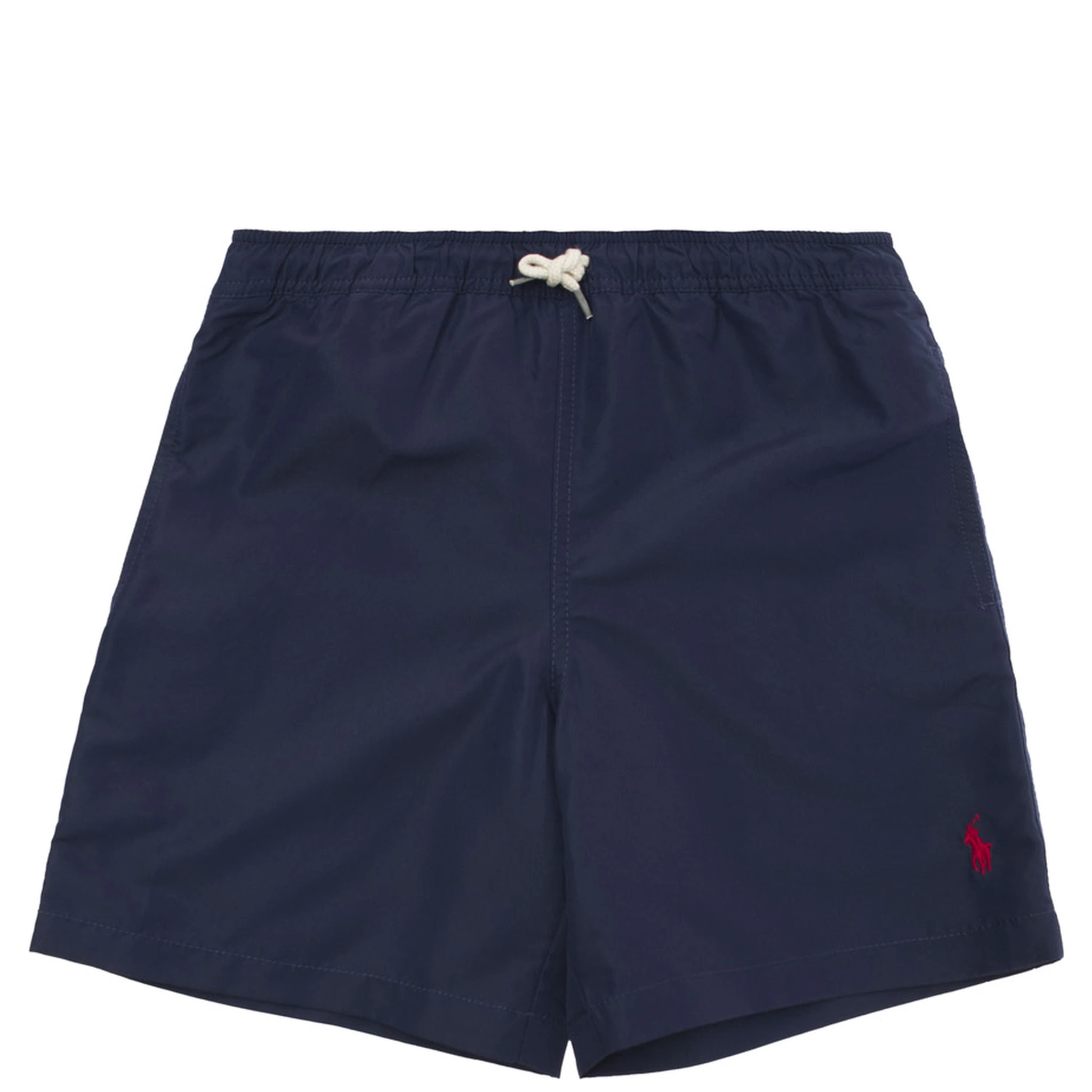 Blue Swim Trunks with Pony Embroidery in Tech Fabric Boy