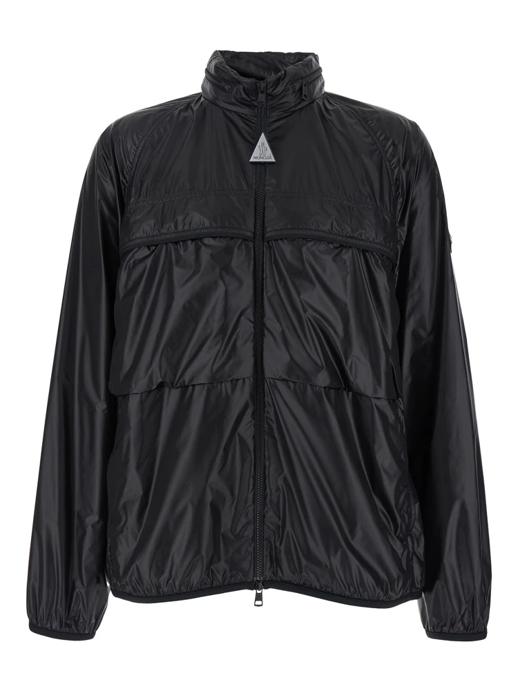 Anubis Black Jacket with Foldable Design and Iconic Logo Patch in Lightweight Nylon Man