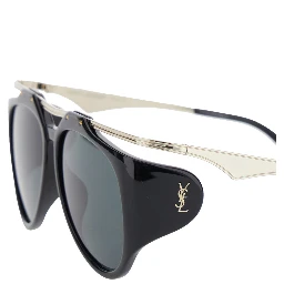 Amelia Black Sunglasses with Floating Frame and Cassandre Logo in Acetate Woman