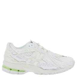 1906R White Sneaker with Mesh Design and Side Logo in Synthetic Fiber Unisex