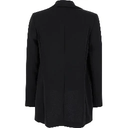 Black Open Jacket in Technical Fabric Woman
