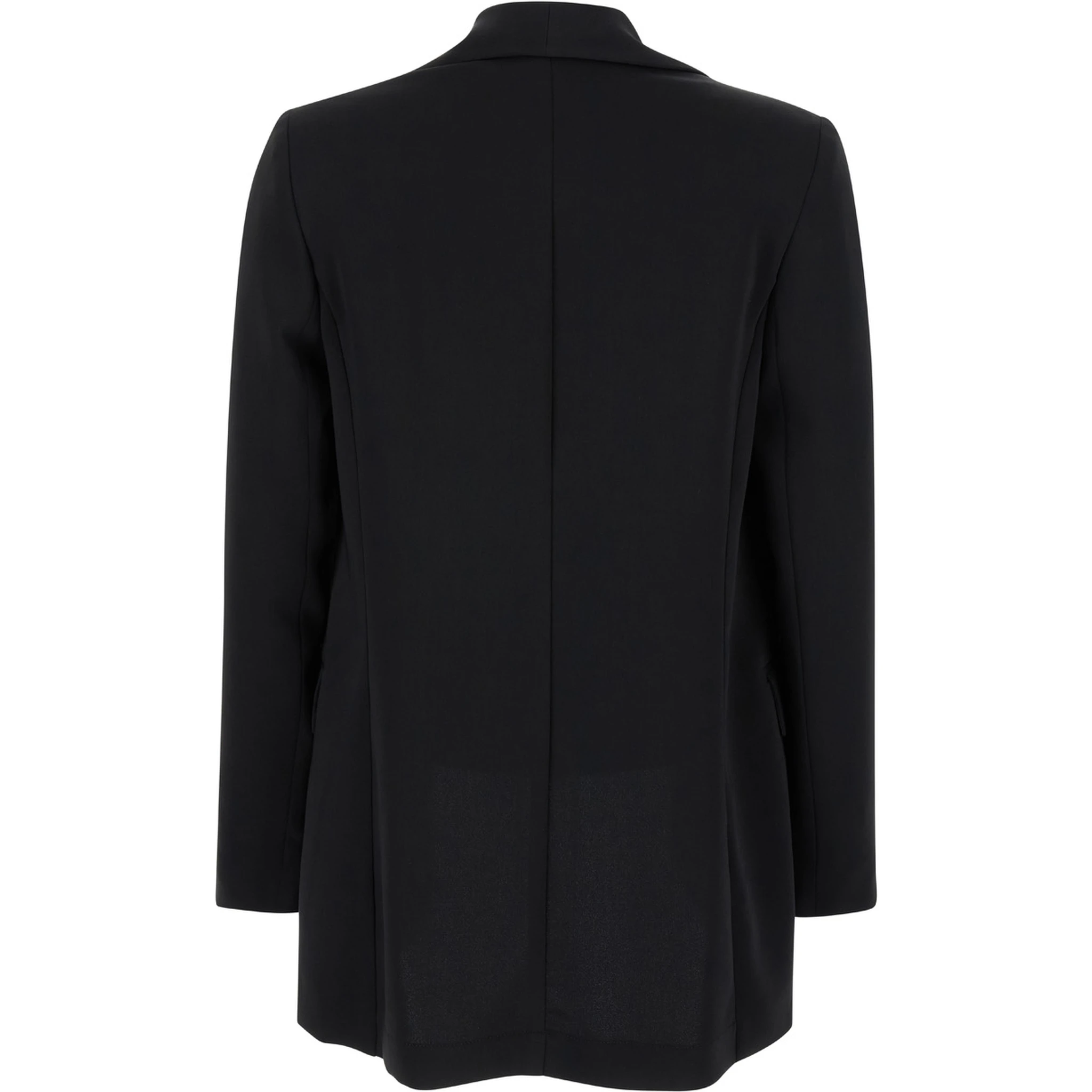Black Open Jacket in Technical Fabric Woman