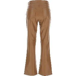 Sublime Brown Flared Pants in Ecoleather Woman
