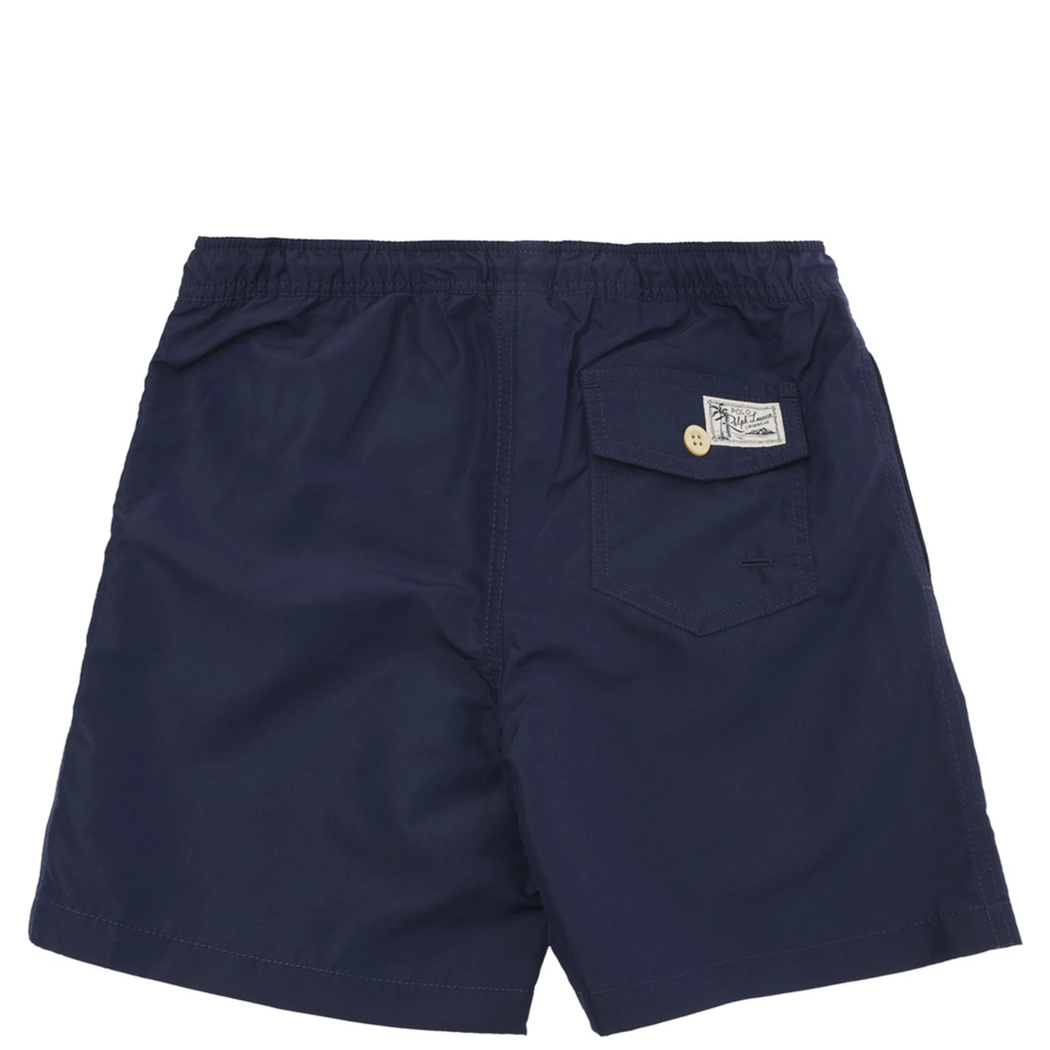 Blue Swim Trunks with Pony Embroidery in Tech Fabric Boy