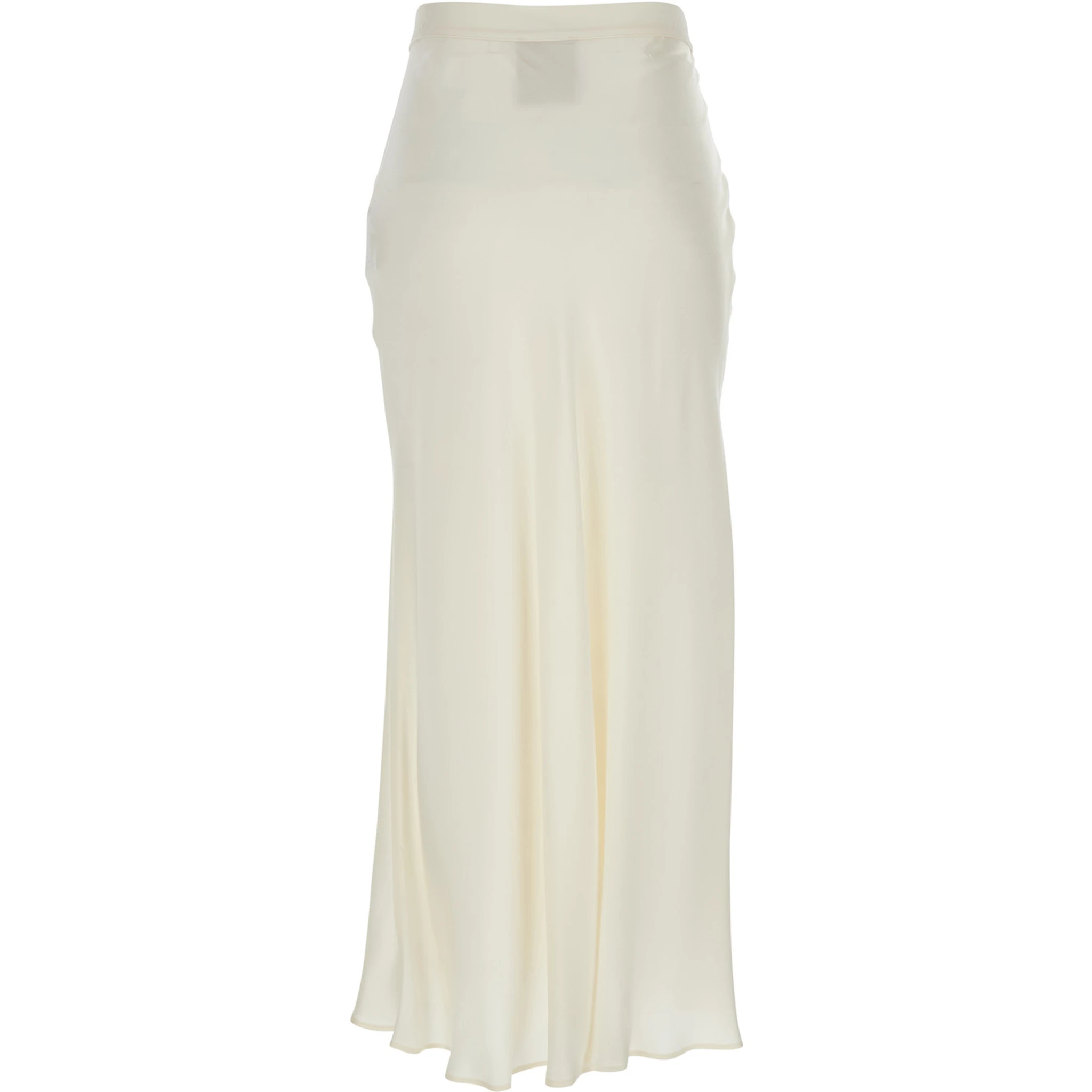 Ambra White Skirt with Wrap Design in Silk Blend Woman