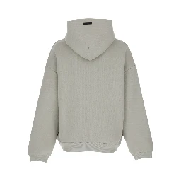 Eternal Grey Hoodie with Logo Patch on the Hood and Embroidery on the Front in Cotton Blend Man