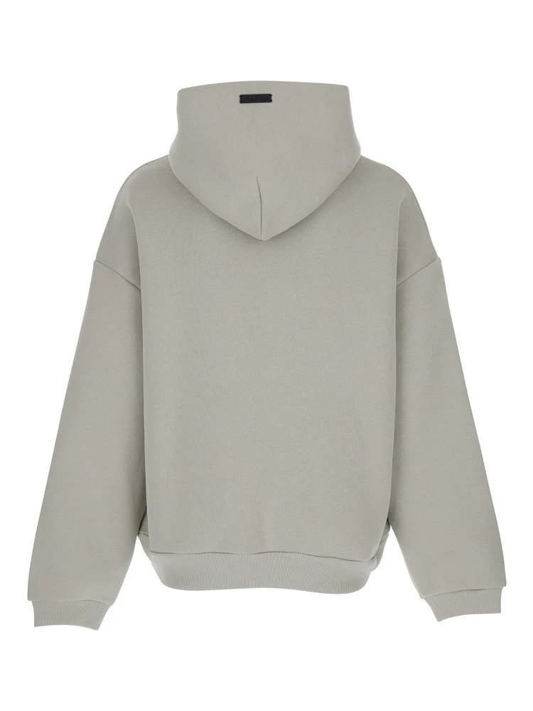 Eternal Grey Hoodie with Logo Patch on the Hood and Embroidery on the Front in Cotton Blend Man alternative