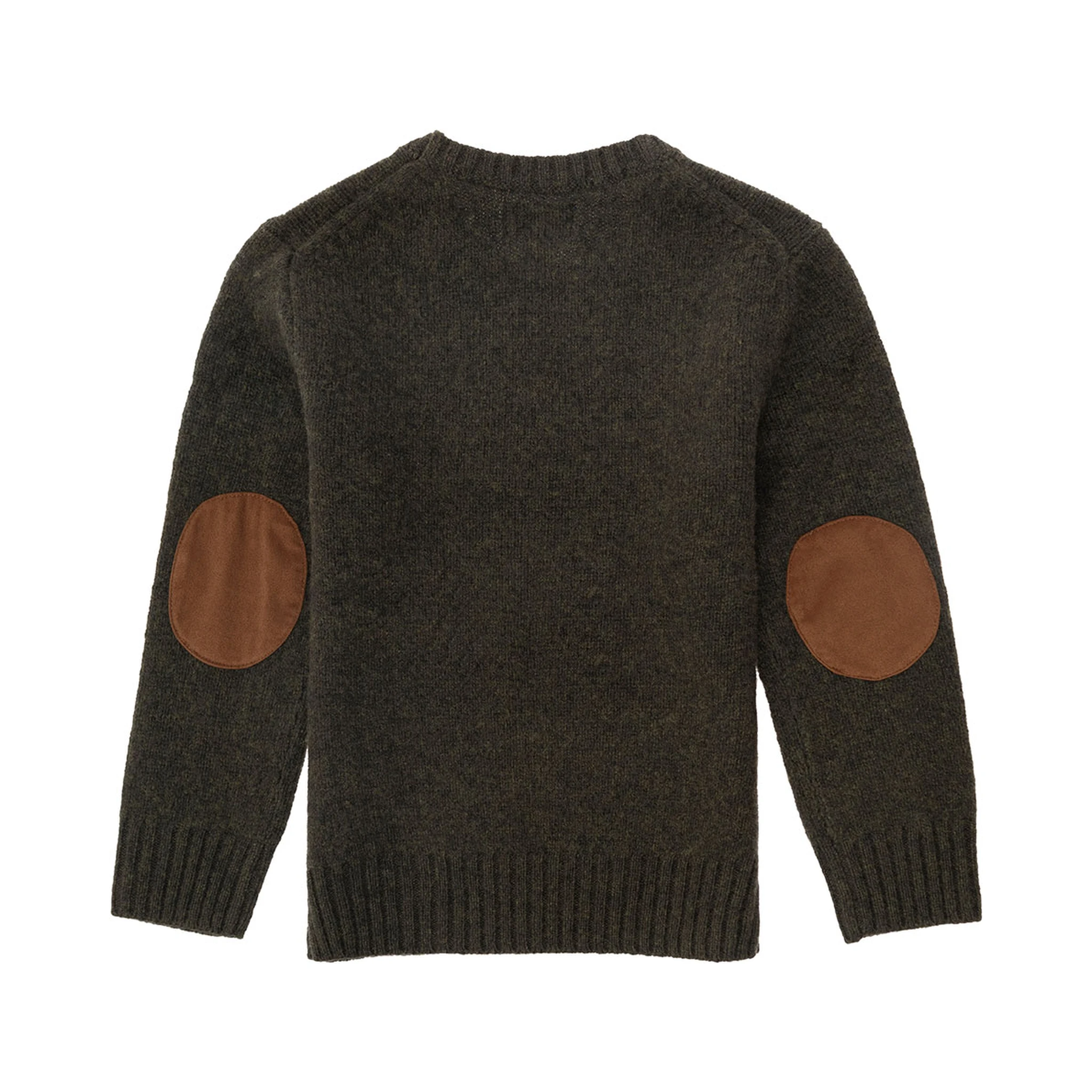 Dark Green Sweater with Pony Detail Embroidered on the Front in Wool and Cashmere Blend Boy