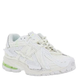 1906R White Sneaker with Mesh Design and Side Logo in Synthetic Fiber Unisex