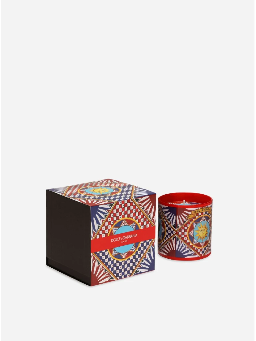 Wild Jasmine Scented Candle with Carretto Print