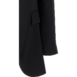 Black Open Jacket in Technical Fabric Woman