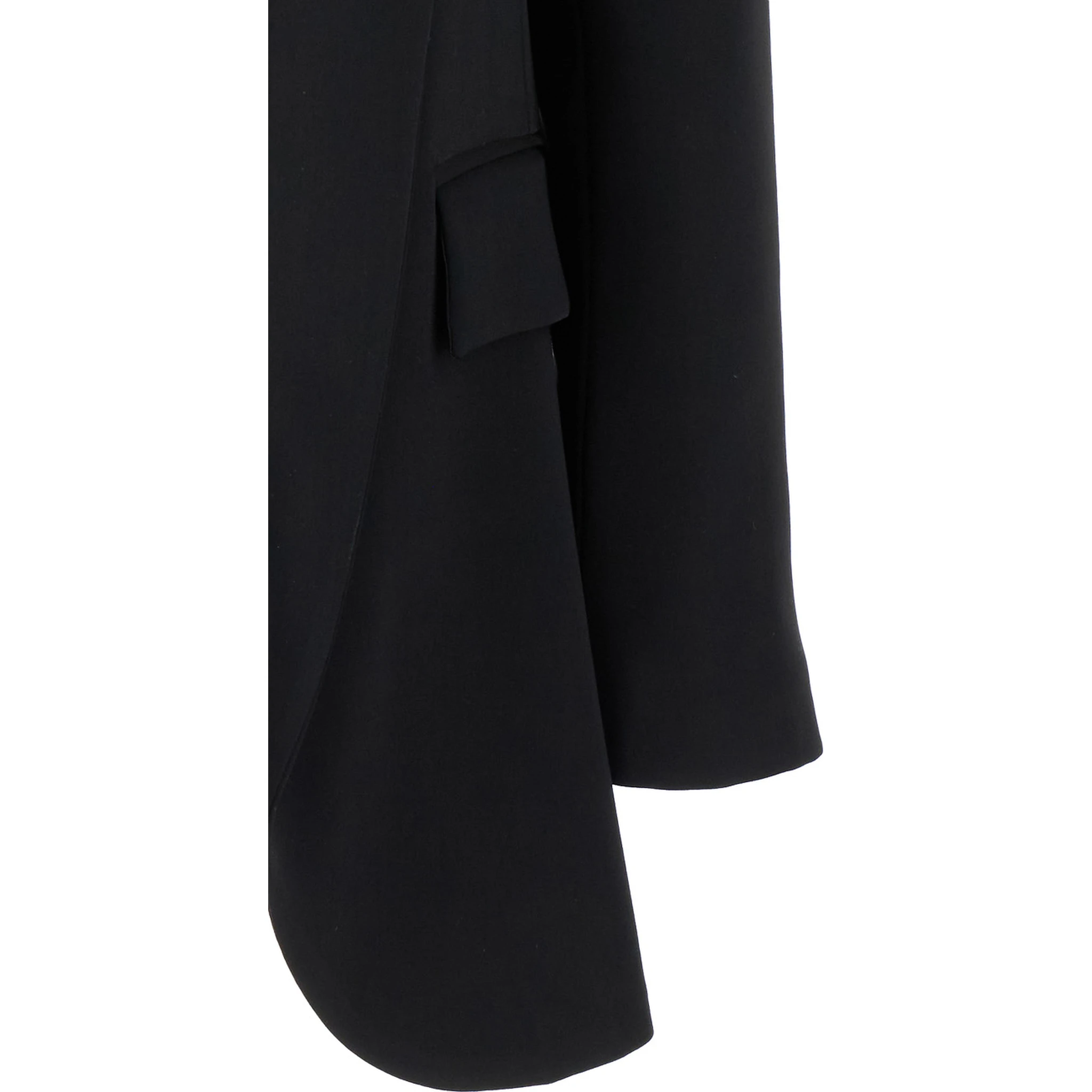 Black Open Jacket in Technical Fabric Woman