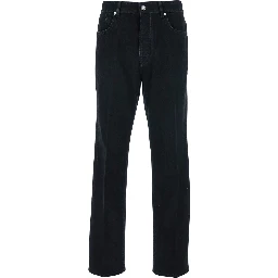 Black Jeans with Belt Loops in Denim Man