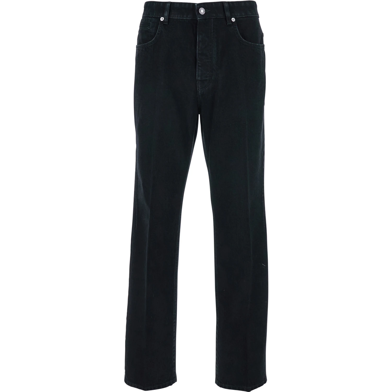 Black Jeans with Belt Loops in Denim Man