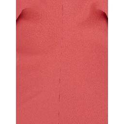 Pink Dress with V Neck and Short Sleeves in Tech Fabric Woman