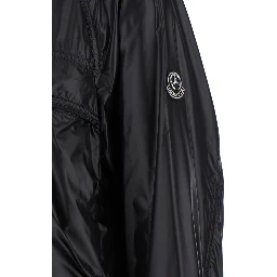 Anubis Black Jacket with Foldable Design and Iconic Logo Patch in Lightweight Nylon Man