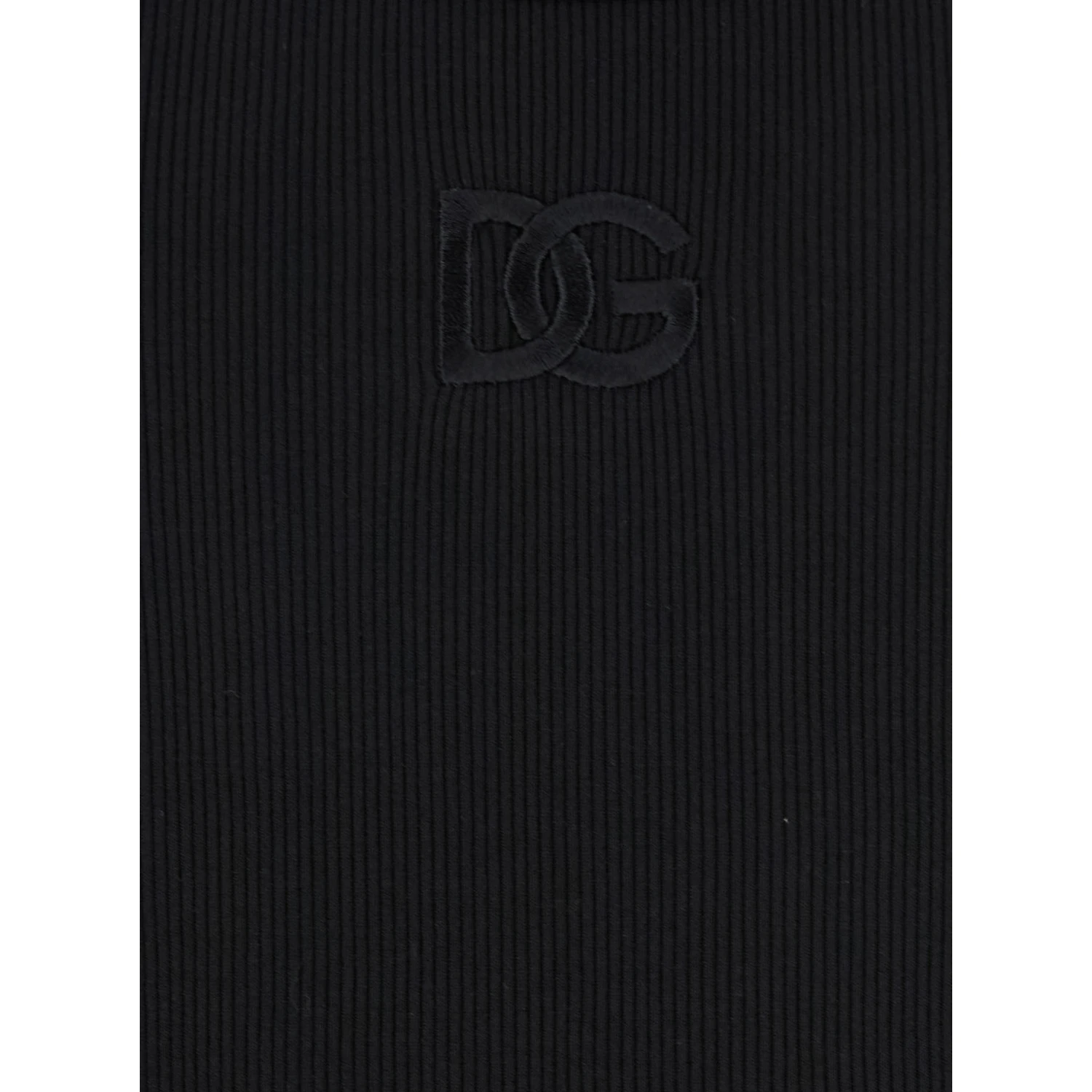 Black Sleeveless Top with Logo Embroidery on the Front and Ribbed Knit in Cotton Man