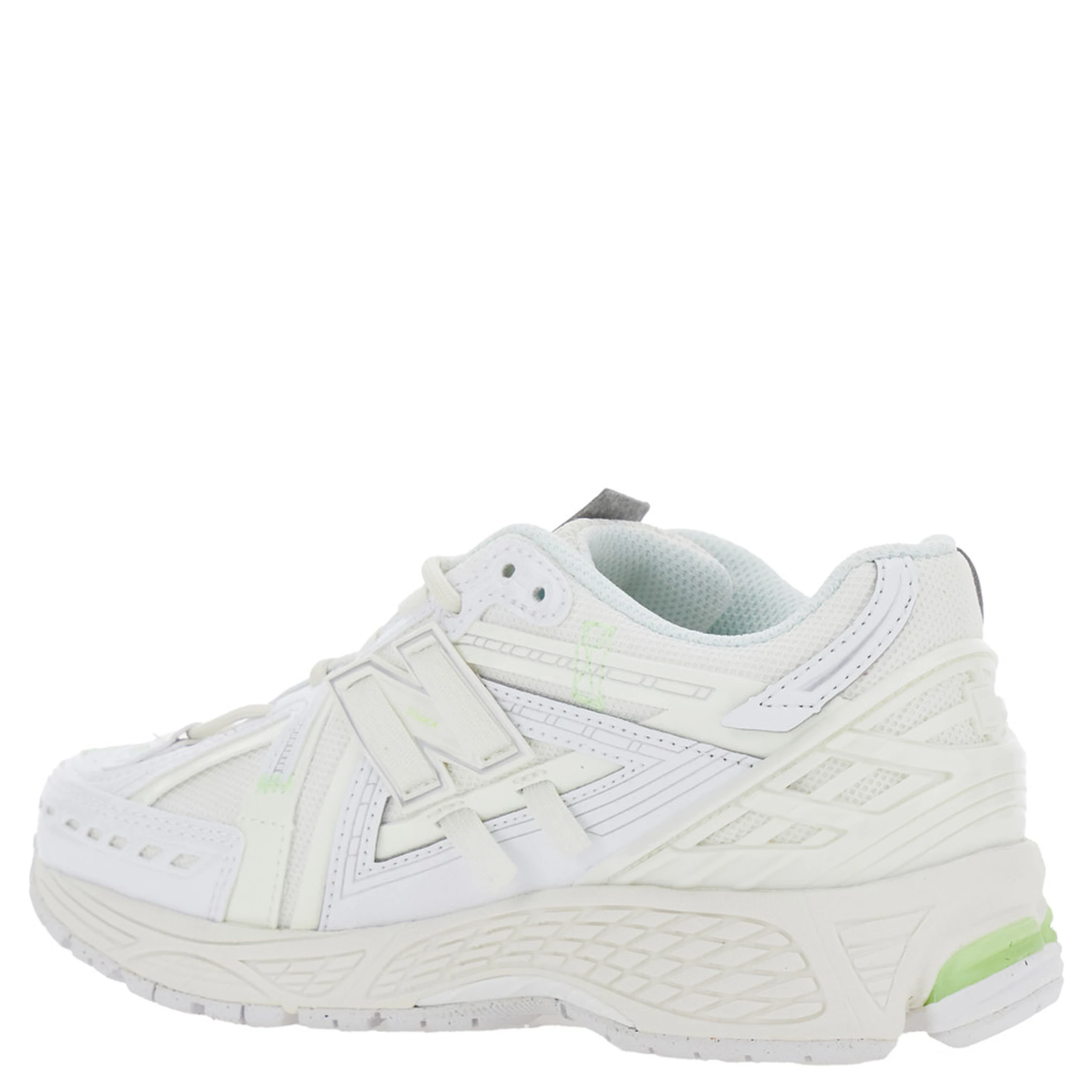 1906R White Sneaker with Mesh Design and Side Logo in Synthetic Fiber Unisex