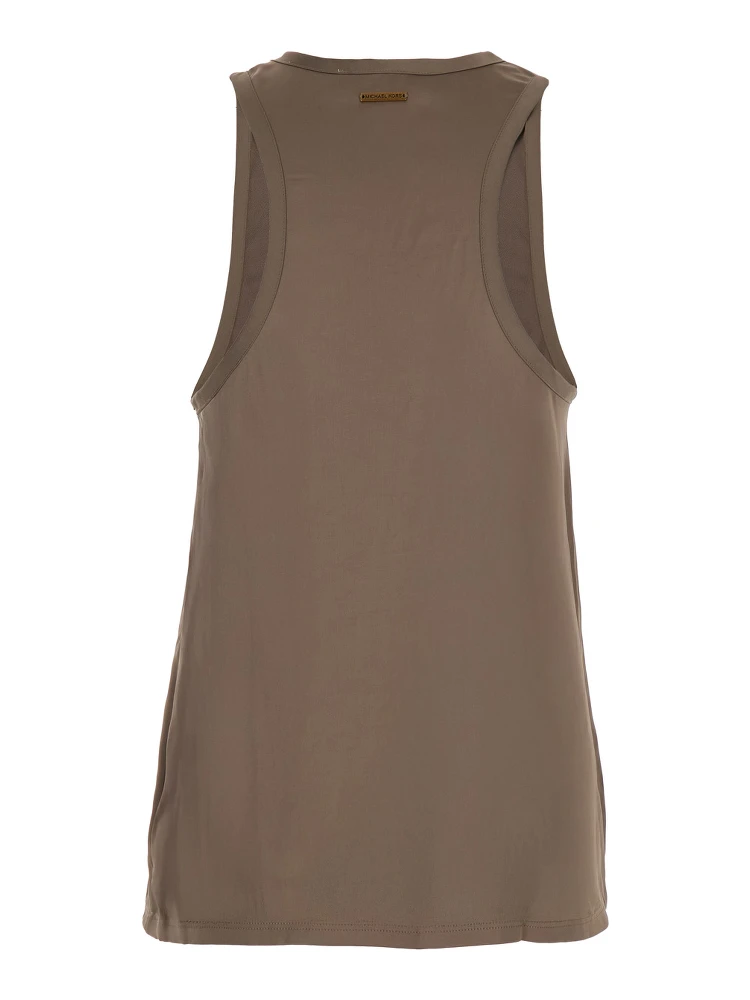 Brown Racerback  Top in Tech Fabric Woman alternative