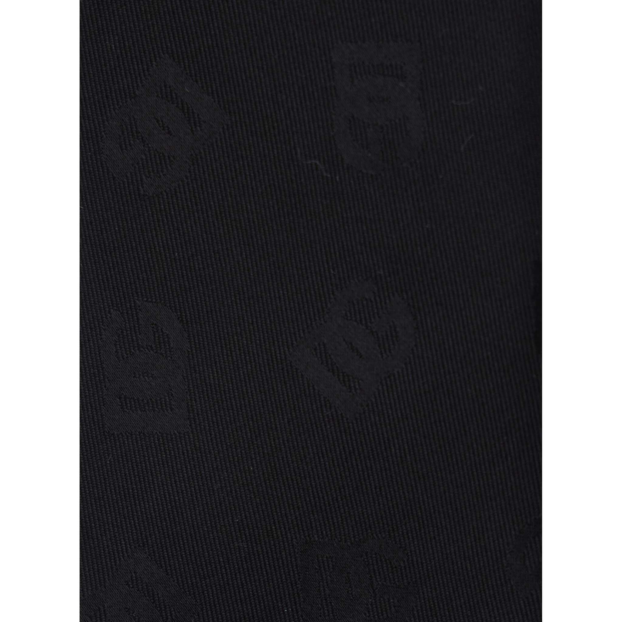 Black Tie with Tie Closure on the Rear and All-Over Logo Embroidery in Silk Man