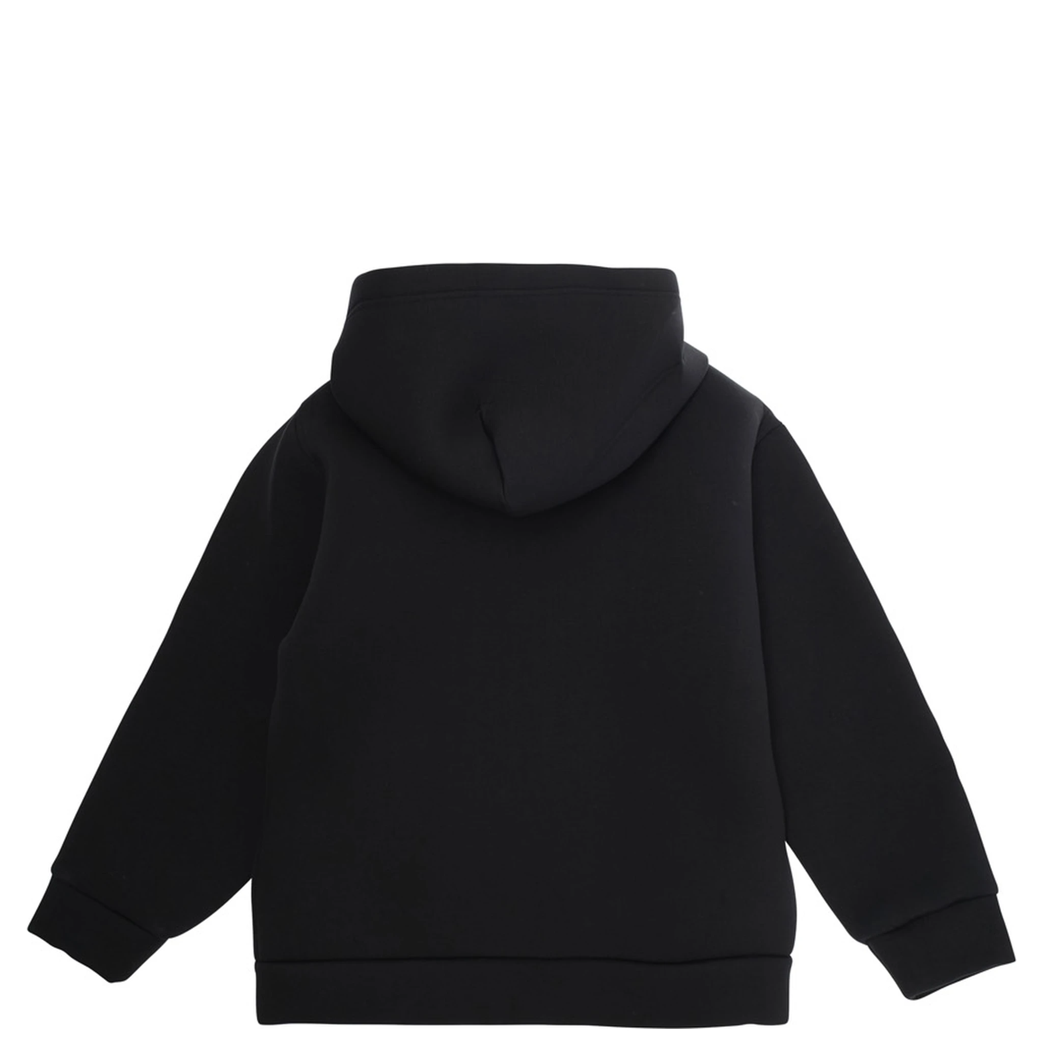 Black Hoodie with Logo Lettering on the Front in Cotton Boy