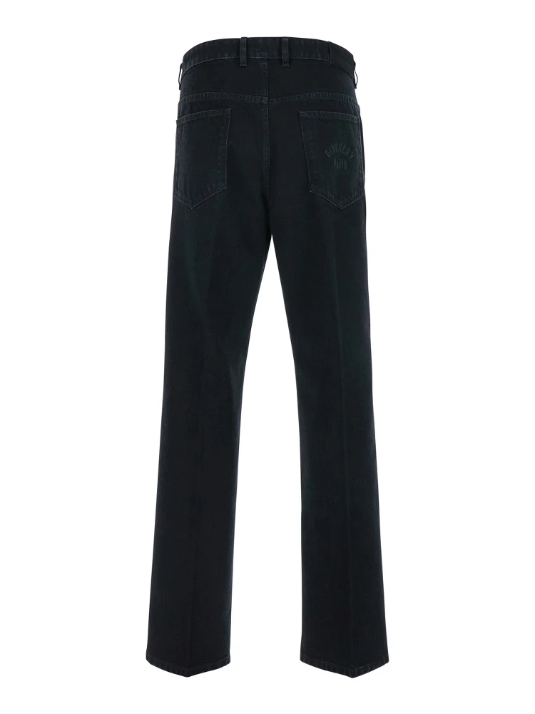 Black Jeans with Belt Loops in Denim Man alternative