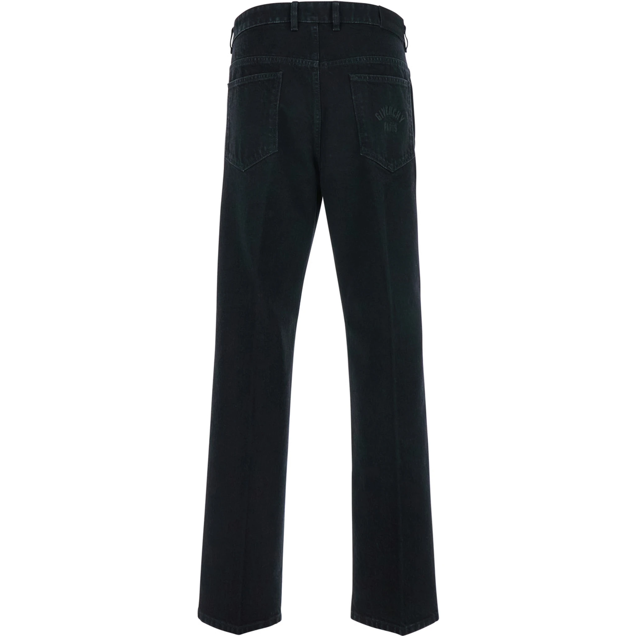 Black Jeans with Belt Loops in Denim Man