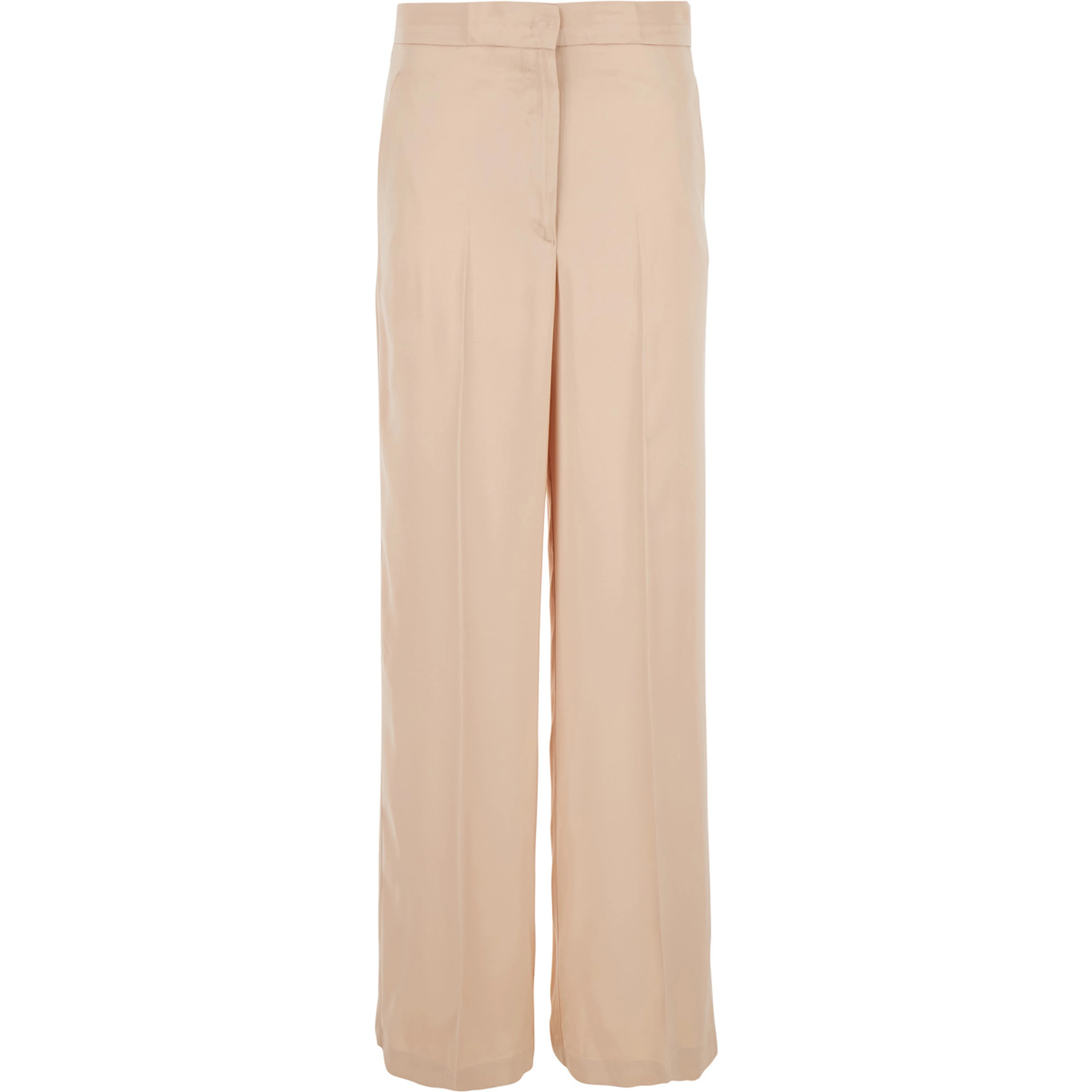 Pink Pants with Hidden Front Closure and Side Pockets in Viscose Woman