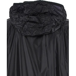 Anubis Black Jacket with Foldable Design and Iconic Logo Patch in Lightweight Nylon Man