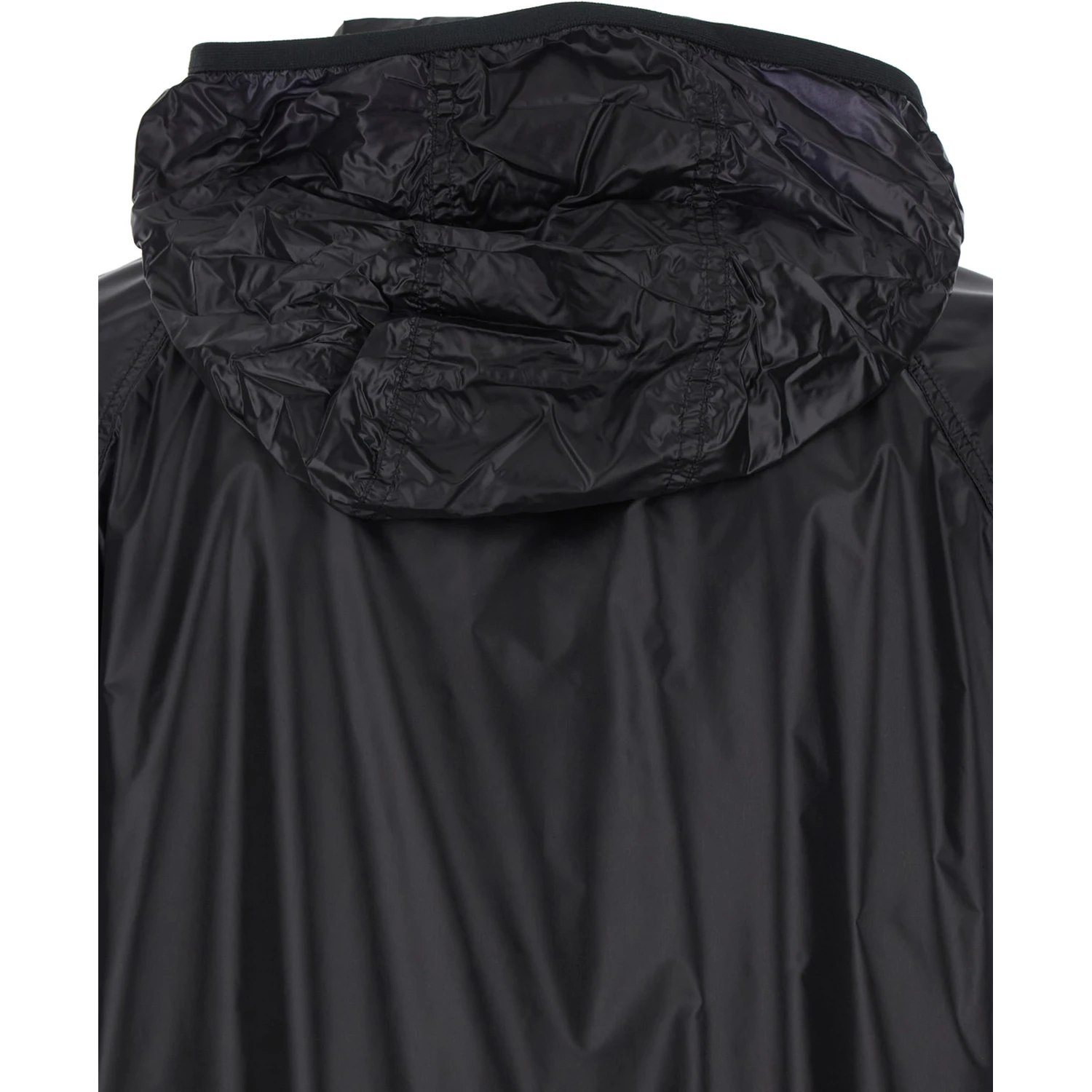 Anubis Black Jacket with Foldable Design and Iconic Logo Patch in Lightweight Nylon Man